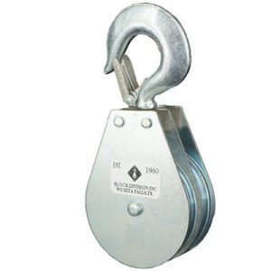 Swivel Hook Wire Rope Block Double 1/4"