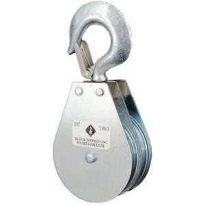 Swivel Hook Wire Rope Block Double 3"