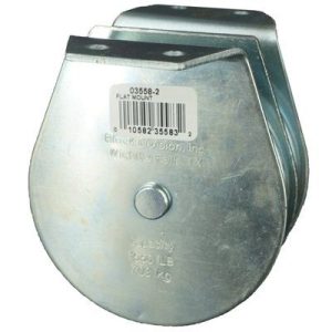 Flat Mount Wire Rope Block Double 3/8"