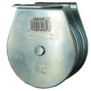 Flat Mount Wire Rope Block Double 5/16"