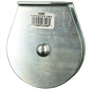 Flat Mount Wire Rope Block Single 5/16"