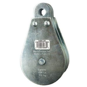 Fixed Eye Wire Rope Block Double 5/16"