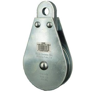 Fixed Eye Wire Rope Block Single 5/16"