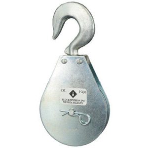 Swivel Hook Wire Rope Block Single 3/8"