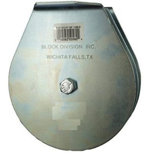Flat Mount Wire Rope Block Double 3/8"