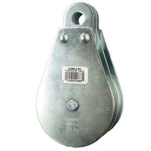 Fixed Eye Wire Rope Block Double 3/8"