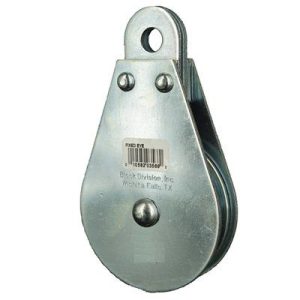 Fixed Eye Wire Rope Block Single 3/8"