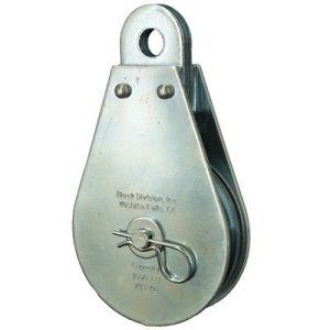 Fixed Eye Wire Rope Block Single 3/8"