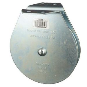 Flat Mount Wire Rope Block Single 3/8"