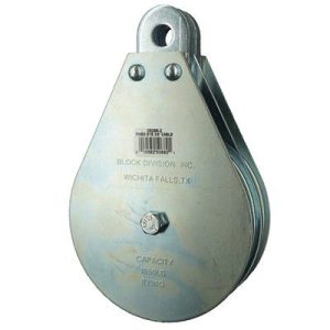 Fixed Eye Wire Rope Block Double 3/8"