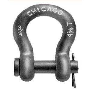 Chicago Round Pin Anchor Shackle 1/4" - Hot Dip Galvanized