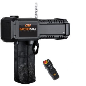 CM® BatteryStar Chain Hoist with Rigid Hook 1 Ton 20' Lift