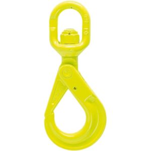 GrabiQ 3/8" BKL-10-10 Grade 100 Swivel Self-Locking Safety Hook (8800 lbs WLL)