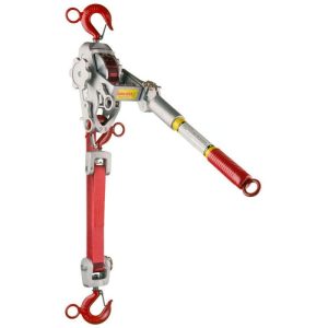Lug-All Web Strap Hoist 1-1/2 Ton - Hot Stick Rings & Standard Latching Hooks