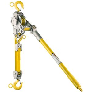 Lug-All Web Strap Hoist 1 Ton - Hot Stick Rings & Standard Latching Hooks
