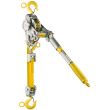 Lug-All Web Strap Hoist 1-1/2 Ton Convertible - Hot Stick Rings & Standard Latching Hooks - 20" Handle