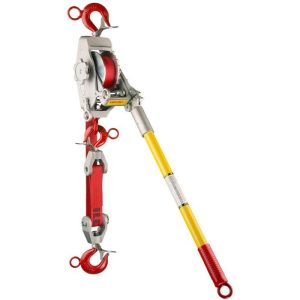 Lug-All Web Strap Hoist 1-1/2 Ton - Hot Stick Rings & Hot Stick Hook Latches