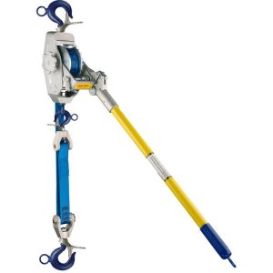 Lug-All Web Strap Hoist 2 Ton Convertible - Hot Stick Rings & Hot Stick Hook Latches