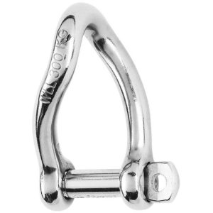 Wichard Self-Locking Twisted Shackle Stainless Steel (T316) 5/16" - Plain
