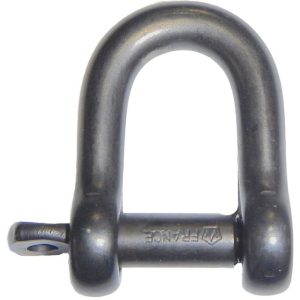 Wichard Self-Locking D Shackle Stainless Steel (T316) 1/4" - Black