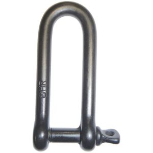 Wichard Self-Locking Long D Shackle Stainless Steel (T316) 13/32" - Black