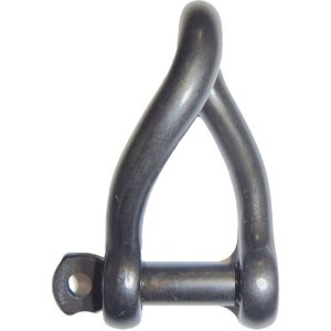 Wichard Self-Locking Twisted Shackle Stainless Steel (T316) 5/16" - Black