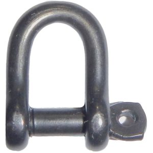 Wichard Captive Pin D Shackle Stainless Steel (T316) 3/16" - Black