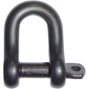 Wichard Captive Pin D Shackle Stainless Steel (T316) 1/4" - Black