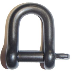Wichard Captive Pin D Shackle Stainless Steel (T316) 13/32" - Black