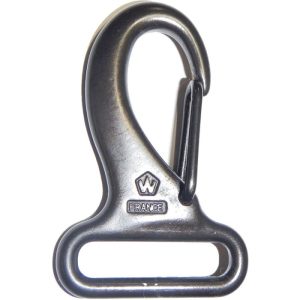 Wichard 316L Stainless Webbing Snap Hook 1-1/4" - Black