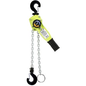 AMH LA016-10UVS Lever Hoist 1.6 Ton 10' Lift with Overload Protection (Shipyard Hooks)