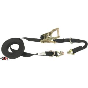 Durabilt 1" x 16' Ratchet Strap with Wire Hooks - 1000 lbs WLL