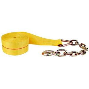 Durabilt 4" x 30' Winch Strap with 18" Chain Anchor - 6600 lbs WLL