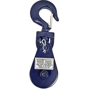 Snatch Block with Latched Swivel Hook 3 Ton (3" Sheave, 5/16" - 3/8" Wire Rope)