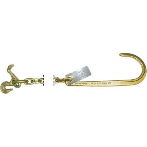 Grade 70 Grab/T Hooks & 15" J Hook Chain 5/16" x 10'