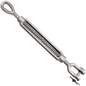 Suncor Turnbuckle Jaw & Eye Stainless Steel (T316) 1" x 12" - Plain