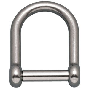 Suncor No Snag Pin Wide D Shackle Stainless Steel (T316) 1/4" - Plain