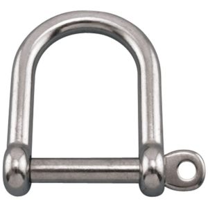 Suncor Screw Pin Wide D Shackle Stainless Steel (T316) 3/8" - Plain
