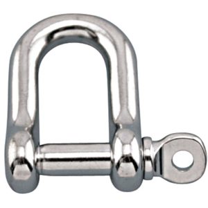 Suncor Screw Pin D Shackle Stainless Steel (T316) 5/32" - Plain