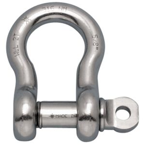 Suncor Screw Pin Anchor Shackle Stainless Steel (T316) 1/4" - Plain (USA)