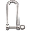 Suncor Captive Screw Pin Long D Shackle Stainless Steel (T316) 1/2" - Plain