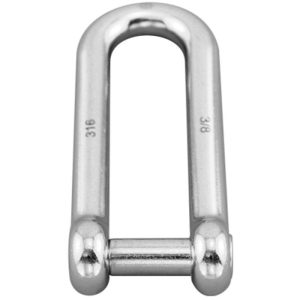 Suncor No Snag Pin Long D Shackle Stainless Steel (T316) 5/16" - Plain