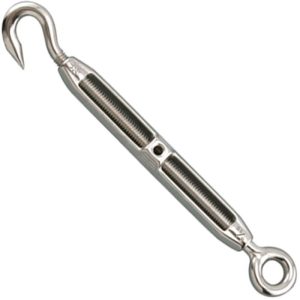Suncor Turnbuckle Eye & Hook Stainless Steel (T316) 1/2" x 6" - Plain