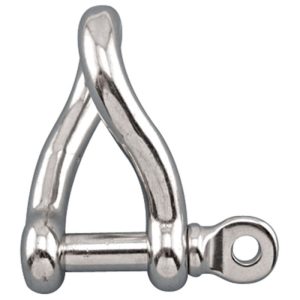 Suncor Screw Pin Twisted Shackle Stainless Steel (T316) 1/4" - Plain