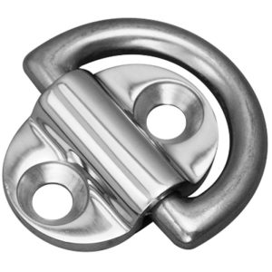 3/8" Type 316 Stainless Heavy Duty Folding Pad Eye (WLL 4000 lbs)