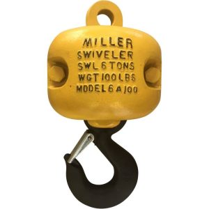 Miller Lifting Products 6A100 Top Swiveling Overhaul Ball, Eye to Hook (WLL 6 ton