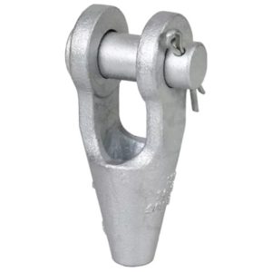 Green Pin 1-1/4" - 1-3/8" G-6412 Galvanized Open Spelter Socket