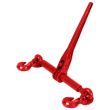 Green Pin Ratchet Loadbinder with Hooks 5/16" - 3/8"