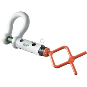 Green Pin P-5362F Guided Pin ROV Shackle with Fishtail-Handle 1-1/2" - Painted