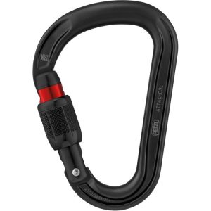Petzl ATTACHE Ultra-Light Aluminum Carabiner - Screw Locking - Black